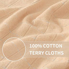 Homaxy Cotton Terry Kitchen Towels and Dishcloths Set of 10, Apricot - Image 6
