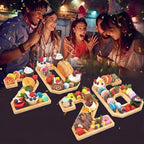 4PCS Wooden Graduation Decorations Number Charcuterie Board Box-(with 14 Balloons) 2026 Charcuterie Numbers Fillable Food Graduation Party Supplies - Image 6