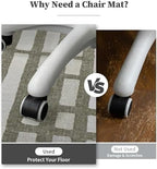 chakme Office Chair Mat for Hardwood Floor, 48"x36" Easy Glide Computer Desk Mat Protector for Rolling Chair Under Desk Rug Nonslip Backing, Machine Wash, (Dark Brown Plaid) - Image 4
