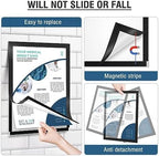 Relx 12 Pcs 8.5 x 11'' Self-Adhesive Magnetic Wall Signs Holder Magnetic Picture Frame Document Holder Wall & Window Adhesive Frames for Office Home Store Restaurant - Image 3