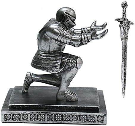 Knight Pen Holder Magnetic Cool Desk Accessories and Organizers Executive Soldier Knight Pen Holder Nice Christmas Gift for Boyfriend Husband Dad Son - Image 2