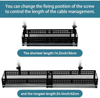 Under Desk Cable Management Tray, No Drill Mesh Cable Tray Cord Organizer - Image 3