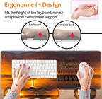 Large Gaming Mouse Pad, Keyboard Wrist Rest + Mouse Wrist Pad + Coaster Combination Set, Memory Sponge Non-Slip Base. Suitable for Office and Home, Christian Cross - Image 3