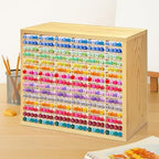 PROLEE Marker Storage Organizer for 360 Markers,Wooden Alcohol Marker Holder with 90 Slots,Markers Pens Pencils Art Supply Storage Rack for Desk Home Classroom Office Decor - Image 2