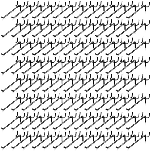 Shimeyao 200 Pcs Peg Board Hooks Stainless Steel Pegs,6 Inch,Black by Shimeyao