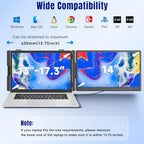 KEFEYA Laptop Screen Extender 14", FHD 1080P IPS Laptop Monitor Extender, Portable Monitor for Laptops 13-17" with USB-C/HDMI Port, Plug n Play for Windows/Mac/Android/Switch/PS5 - Image 6