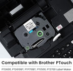 Label KINGDOM TZe-FX251 1" Flexible-ID Tape Compatible with Brother Ptouch (Pack of 2) - Image 2