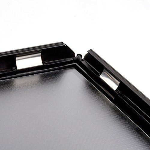 M&T Displays Opti Snap Poster Frame 8.5x11 Inch Black 1" Aluminum Profile Front Loading Wall Mounting Photo Picture Document Certificate Sign Holder Mitered Corner Anti Glare Cover (4 pack) - Image 5