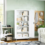 Letaya Metal Garage Storage Cabinets with Lock Door and Adjustable Shelves, Steel Tool Cabinets for Home,Office,Warehouse Organisieren (White, 74.41" H) - Image 2