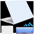 Case for Surface Laptop 5/4/3 13.5", Blue & White Stripes by WelcomeViseNewitems