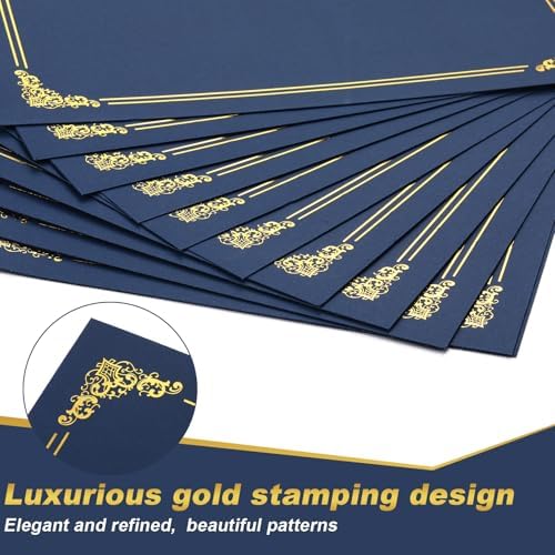 Fainne 250 Pcs 80 Pieces Certificate Holders Diploma Holder, Navy Blue - Image 4