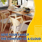 AAAAAcessories D-Shaped Chair Cushions, 2" Thick Dining Chair Pads with Ties and Removable, Machine-Washable Cover, 17" x 16", Set of 4, Oatmeal Beige - Image 6