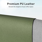 Aothia Faux Leather Desk Mat – Large Mouse Pad, Non-Slip PU Leather Blotter, Waterproof Writing Surface for Office and Home (Olive Green, 47.2" x 23.6") - Image 2