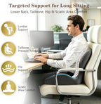 Ergonomic Seat Cushion with Back Support, Black - Image 4