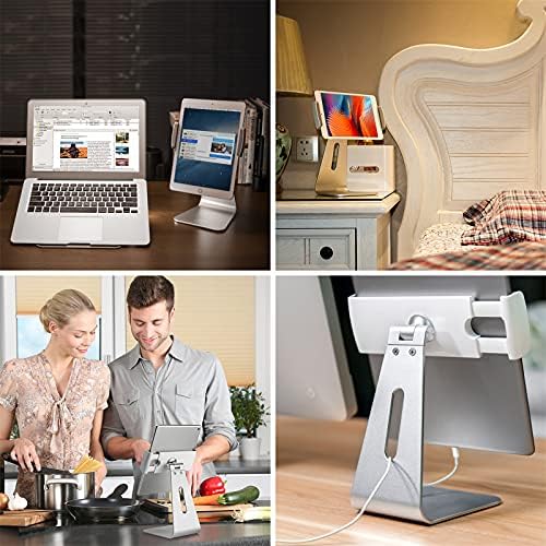 Viozon iPad Pro Stand, Tablet Stands 360° Rotatable Aluminum Alloy Desktop Mount Stand Compatible with 7-13inch iPad Pro iPadAir iPad Mini Surface and Surface Pro (Silver General) - Image 6