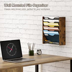 Wall File Organizer,6 Tier Mesh Mail Organizer Wall Mounted,Hanging File Holder,Magazine Rack for Documents,Magazine,Literature,File,Mails,Envelopes - Image 2