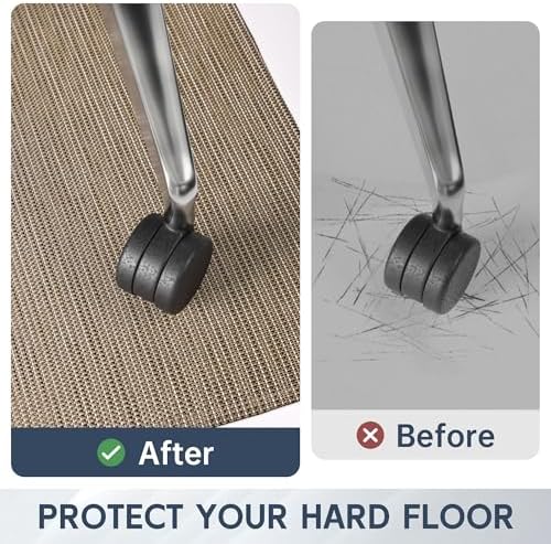 Office Chair Mat for Hardwood Floor, 60" x 46" Desk Computer Chair Mats for Hard Wood, Anti-Slip Easy Glide Rolling Floor Protector Mat, Dark Brown - Image 5