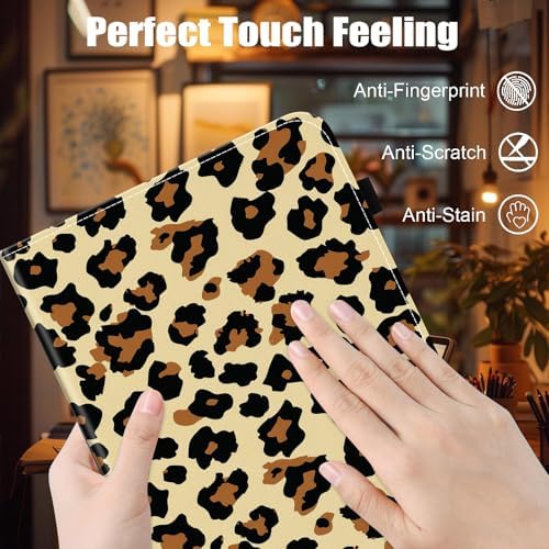 Case for Samsung Galaxy Tab S11 Ultra 14.6 Inch 2025(SM-X930/X936B),Card Slot PU Leather TPU Case Pen Holder Auto Wake Sleep,Leopard Print - Image 6