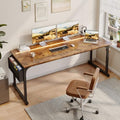 DurayLoly 71 Inch Office Desk with Waterproof LED Lights for Home Work by Durayloly