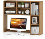 DREAMADE Desk Hutch, 37 Inch Wooden Desktop Bookshelf with 7 Cubes, Natural by DREAMADE
