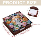 4pcs Beautiful Cat Diamond Art Painting Note Box for Adults, Wooden DIY Sticky Notes Holder Kit with 640 Blank Notepads, Multi-Purpose Desk Organizer for Home Office, Study Thoughtful Gift - Image 5
