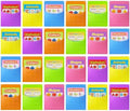 MFTEK Oversized Wall Pockets 6 Assorted Colors 12.2''x 9.5'' Hanging Wall File Folder Holder Plastic Magazine Mail Organizer for Classroom Bulletin Boards Home Office School (24 Pack) by MFTEK
