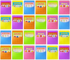 MFTEK Oversized Wall Pockets 6 Assorted Colors 12.2''x 9.5'' Hanging Wall File Folder Holder Plastic Magazine Mail Organizer for Classroom Bulletin Boards Home Office School (24 Pack) by MFTEK