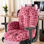 DOBUONO Comfy Office Chair Cushion: 17.5" L x 17.5" W x 18" H Cute Seat Cushion Kawaii Cushion for Gaming Chair with Backrest Non-Slip Floor Seating for Adults and Pets Pink Stuff for Room Decor by DOBUONO