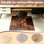 36" x 48" Office Bamboo Chairmat for Carpet Floor – Premium Quality, Anti-Slip, 5mm Thick – Ideal Low Pile Carpet Protector for Home Office & Commercial Workspace (Walnut Color) - Image 5