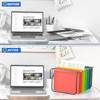 2 Packs Legal/Letter Size Hanging File Folder Frame, Desk Organizer Destop Files Frame, Hanging Folder Holder/Rack for Filing Cabinet File Drawer, 14.5"D x 11.8"W x 9.2"H , Black - Image 4