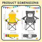 2-Pack Classroom Folding Chairs with Armrests and Cup Holders, Pencil and Notebook Designs, School-Themed Flexible Seating, Portable Reading Corner Chairs for School, Library and Study Room - Image 3