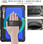 SEYMAC stock Case for Samsung Galaxy Tab S10 Ultra / S9 Ultra Tablet Case 14.6'' Protective with Screen Protector, Pen Holder, 360 Rotate Stand, Hand Strap, Shoulder Strap, Blue1 - Image 3