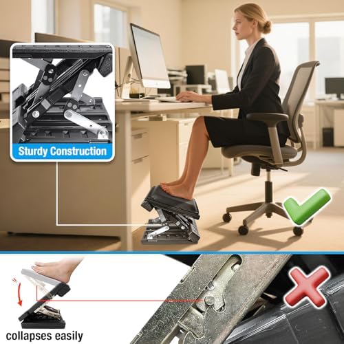Adjustable Foot Rest Under Desk for Office,Home, Gaming & Study - Image 3