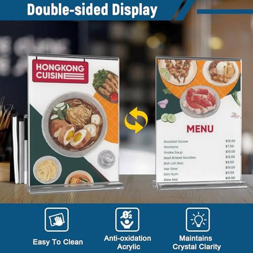 Dynta 48 Pack Acrylic Sign Holder 5x7 Inches Double Sided Picture Frame - Image 6