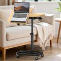 Portable Rolling Over Bed Laptop Desk, Adjustable Height and Tilt for Home by Unlockyourhomestoragelife