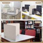6 Pcs Acoustic Desk Divider Partition Privacy Panel 24 x 24",Light Camel - Image 6
