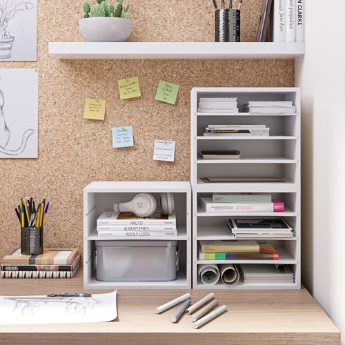 Ballucci 4 Tier File Organizer File Holder, Desk Storage, Letter Paper Tray - Image 2
