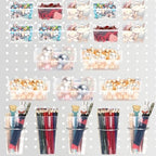 Yookeer 20 Pcs Pegboard Bins and Cups Accessories with Hooks, Clear by Yookeer