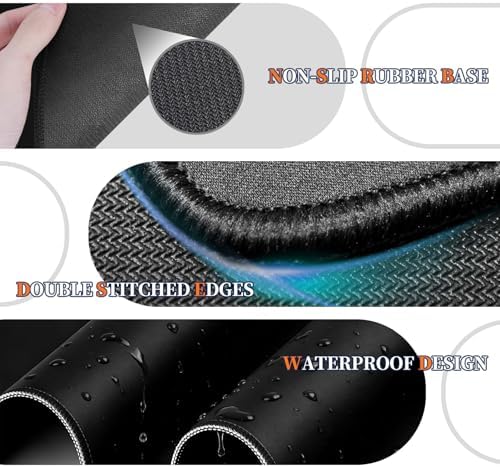 Large Desk Pad Set with Keyboard Wrist Rest & Mouse Wrist Support - Image 3