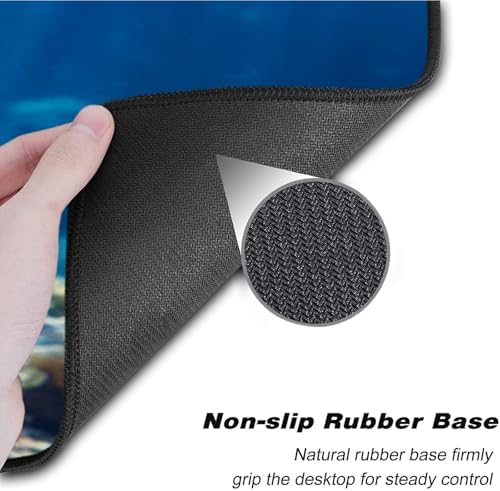 Keyboard Wrist Rest Set,Memory Foam Wrist Support Mouse Pad,31.5"x11.8" Desk Mat for Comfortable Typing & Pain Relief,Non-Slip Base for Office & Home Use - Cute Turtle - Image 3