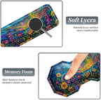 3Pcs Mouse Pad Set, Watercolor Flowers Large Gaming Mouse Pad with Stitched Edge, Ergonomic Memory Foam Keyboard Wrist Support and Mouse Wrist Rest Cushion, Pain Relief Non-Slip Desk Pad Combo - Image 3