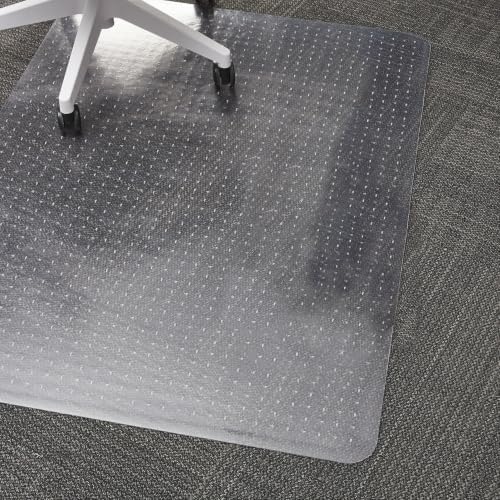 Staples Office Chair Mat, Clear, 60x46 Inch, Low-Pile Carpet - Image 2