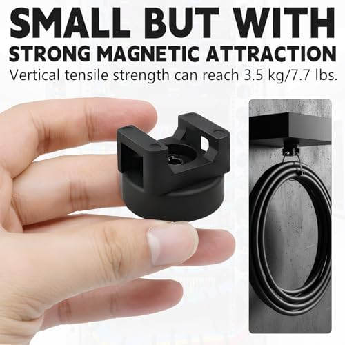 24pcs 22mm Magnetic Zip Tie Mount, Multi-Functional Cable Holder, Suitable for Industrial Cable Management and Home Cable Organizing. 24 Mounts and 100 Nylon Cable Ties - Image 3