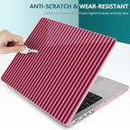 DONGKE Compatible with MacBook Pro 16 Inch Case (2026-2021 Release, M5 M4 M3 M2 M1 Pro/Max Chip), Plastic Hard Shell with Keyboard Cover & Screen Protector for MacBook Pro 16", Red & Pink Stripes - Image 7