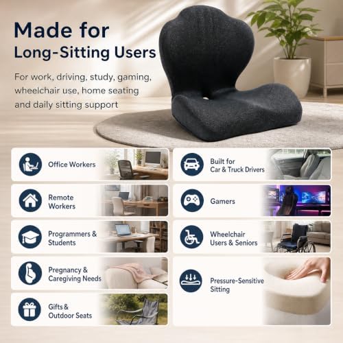 Ergonomic Memory Foam Seat Cushion for Office Chair,Car & Dining Chair - Image 5