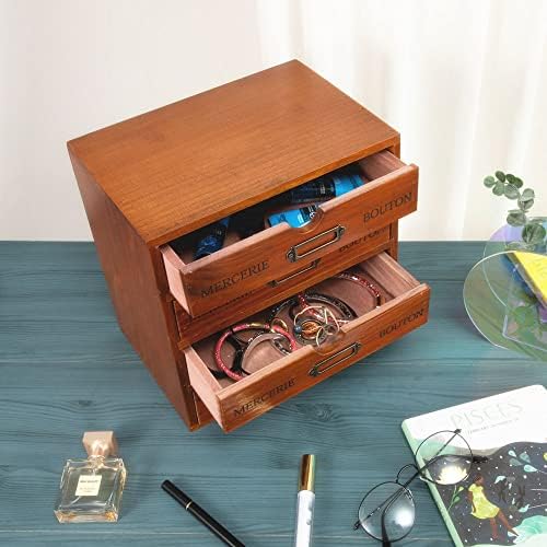 Small Wooden Drawers Wooden Box with Drawer Brown - Image 4