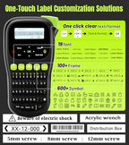 Label Maker Machine with 4 Tapes, Wire Label Maker Waterproof-Labels - Image 6