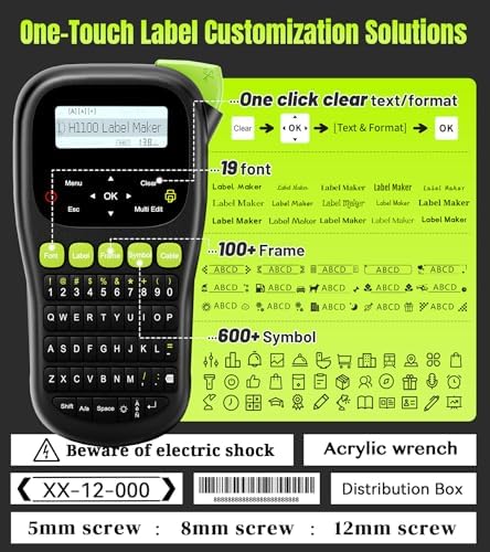 Label Maker Machine with 4 Tapes, Wire Label Maker Waterproof-Labels - Image 6