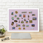 DOLLAR BOSS Double-Sided Bulletin Boards with Linen, 24"x18" Cork Board, Purple - Image 6