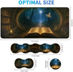Memory Foam Keyboard Wrist Rest Desk Mat Set, Enchanted Book Portal - Image 5